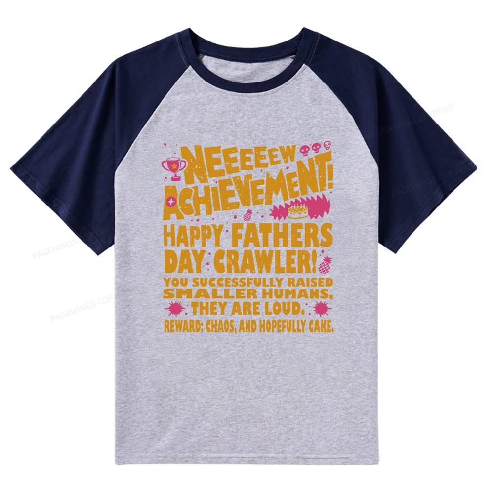 Pagewings Dad Achievement Raglan T-shirt
