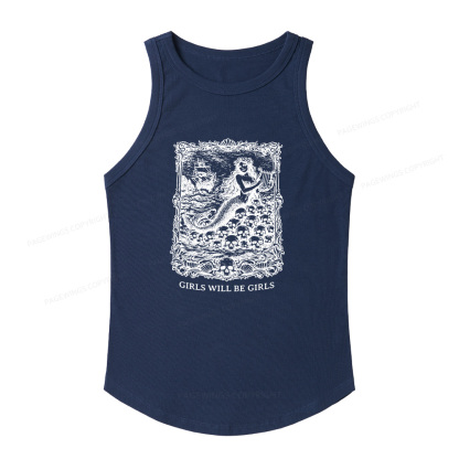 Pagewings Slim Fit Girls Will Be Girls Women's Fitted Tank Top 