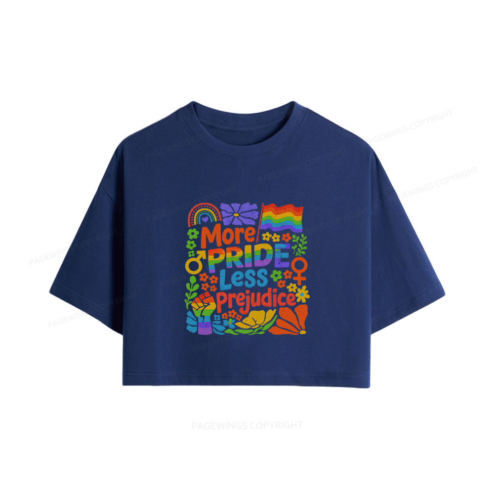 Pagewings More Pride Less Prejudice Women Crop Tops