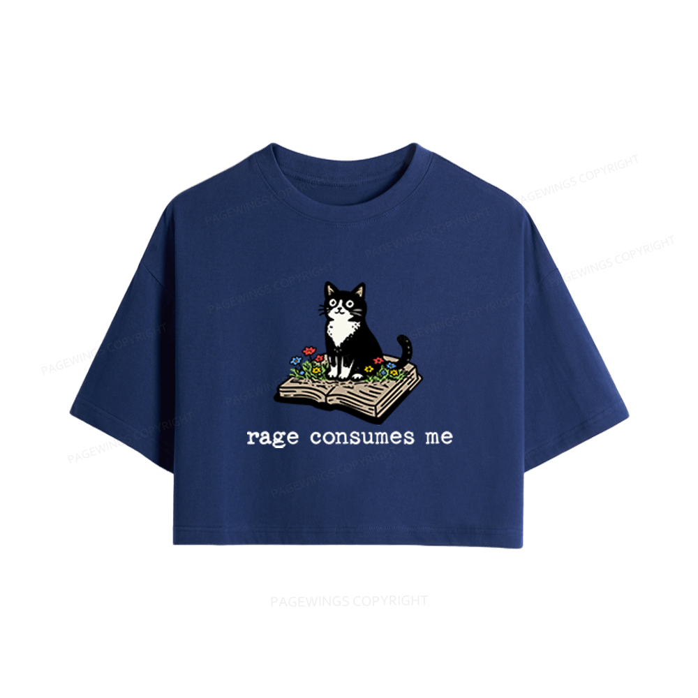 Pagewings Rage Consumes Me Women Crop Tops