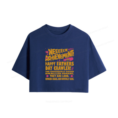 Pagewings Dad Achievement  Women Crop Tops
