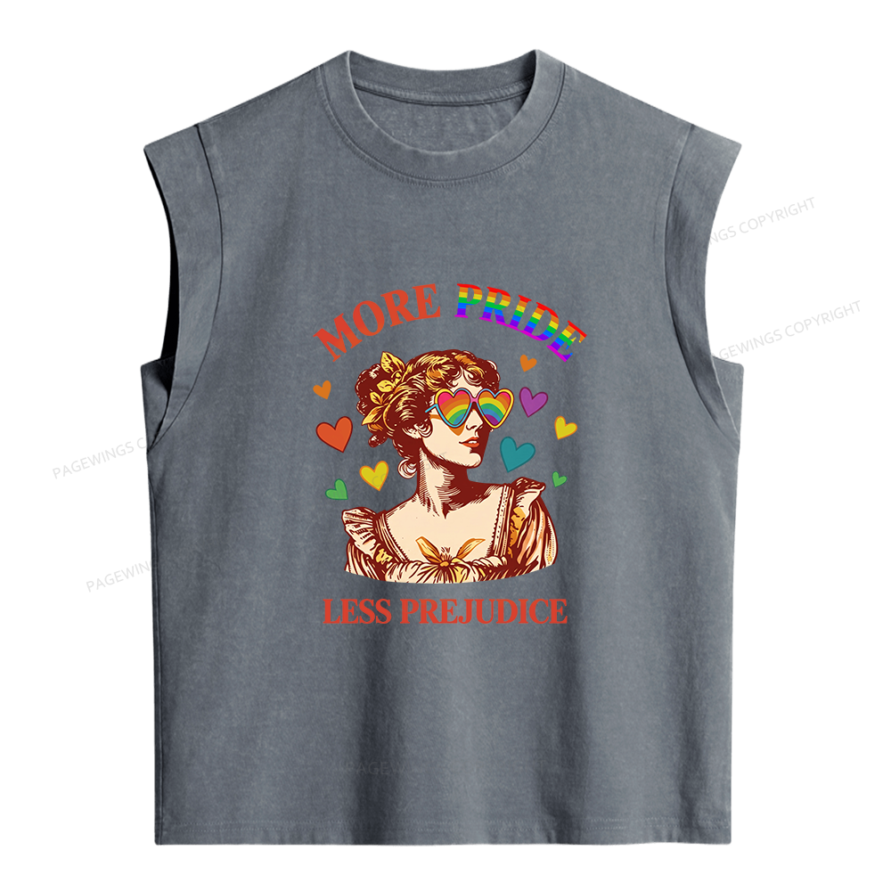 Pagewings More Pride LGBT Rainbow Women's Washed Tank Top