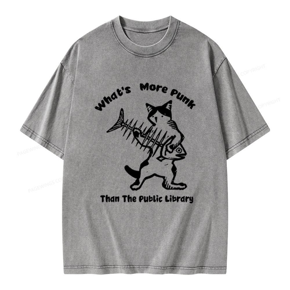 Pagewings What's More Punk Than The Public Library Unisex Washed T-shirt