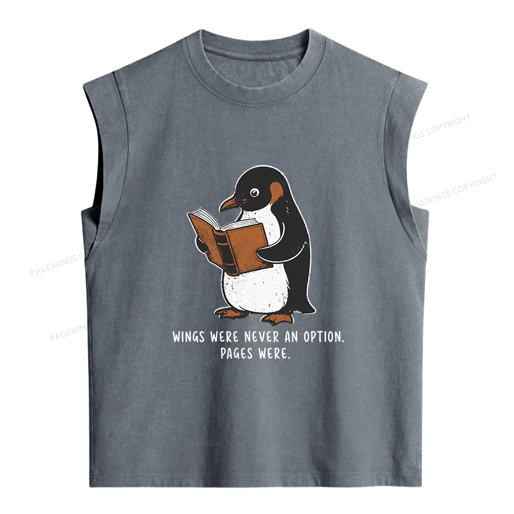 Pagewings Wings Were Never An Option Women's Washed Tank Top