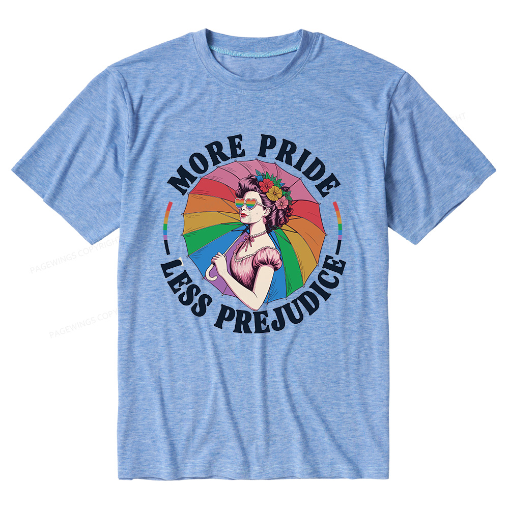 Pagewings Soft More Pride Less Prejudice Unisex Heather T-Shirt
