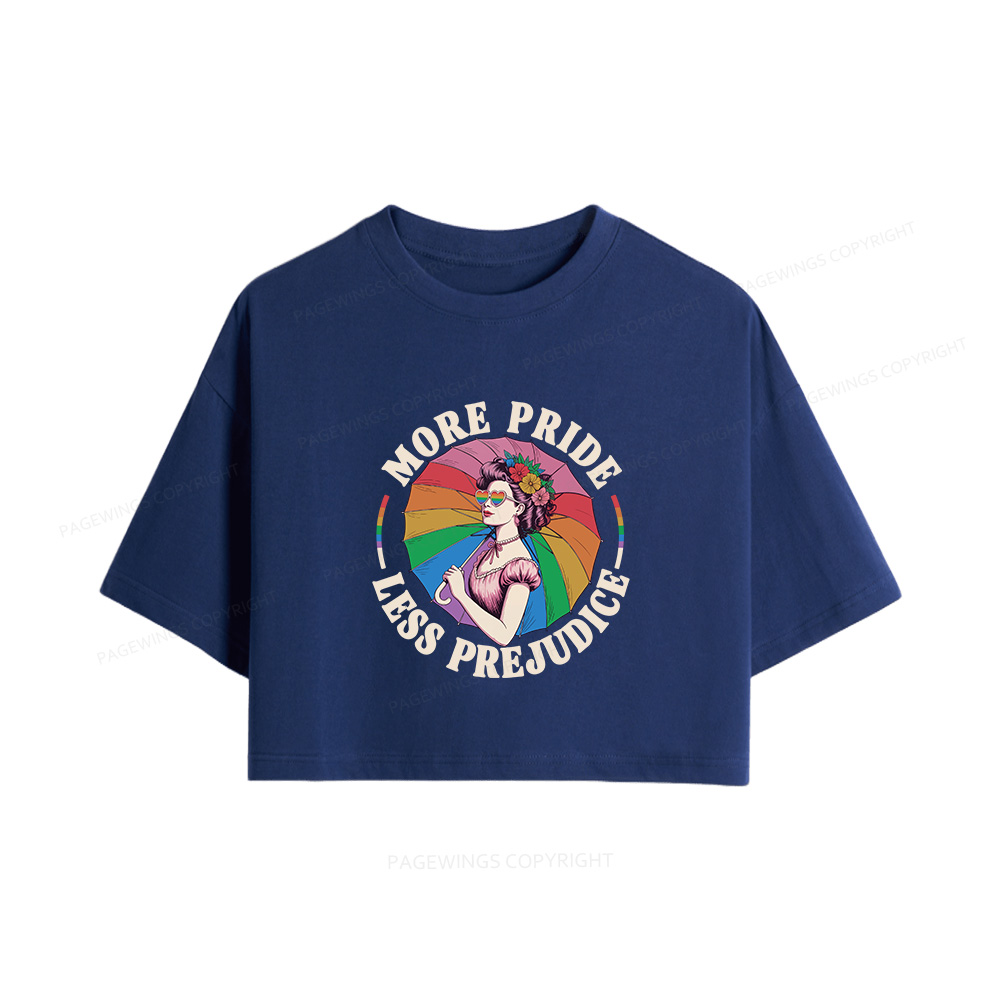 Pagewings More Pride Less Prejudice Women Crop Tops