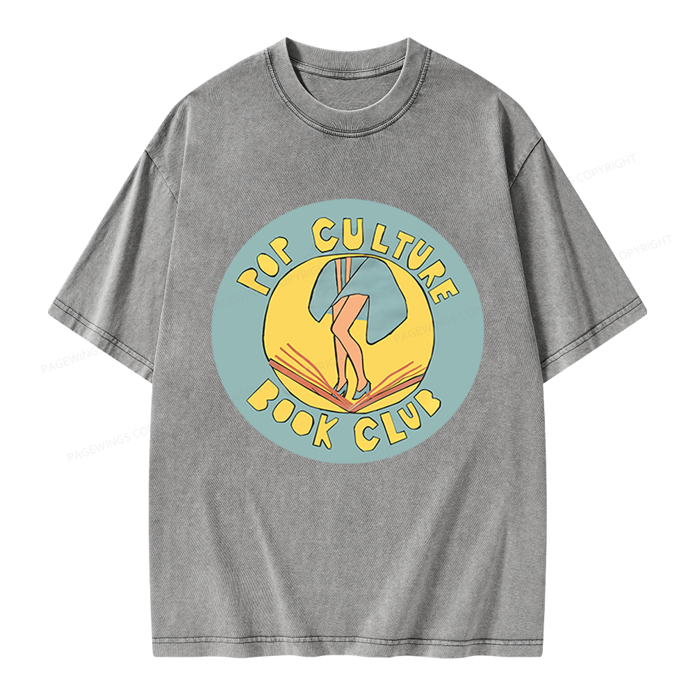 Pagewings Pop Culture Book Club Unisex Washed T-shirt