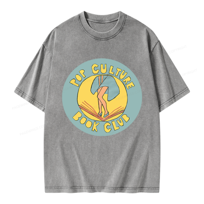 Pagewings Pop Culture Book Club Unisex Washed T-shirt