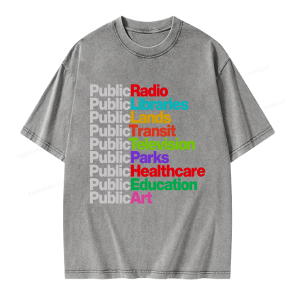 Pagewings Personalized Public Libraries Unisex Washed T-shirt