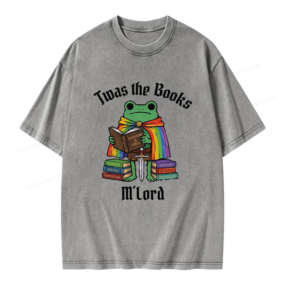 Pagewings Twas the Books Unisex Washed T-shirt