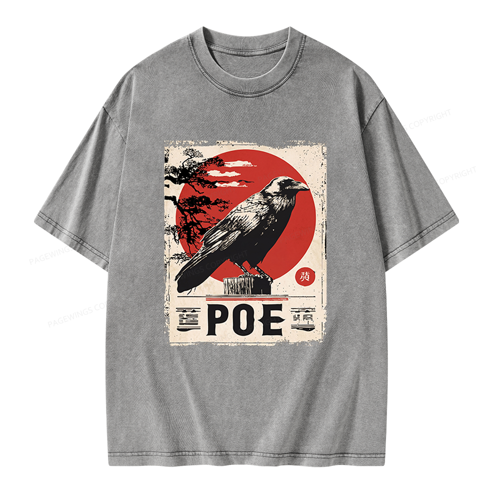 Pagewings Raven Poster Unisex Washed T-shirt