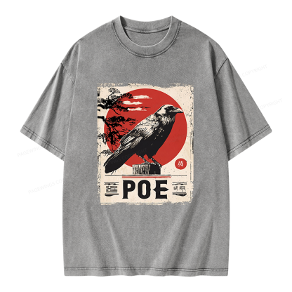 Pagewings Raven Poster Unisex Washed T-shirt