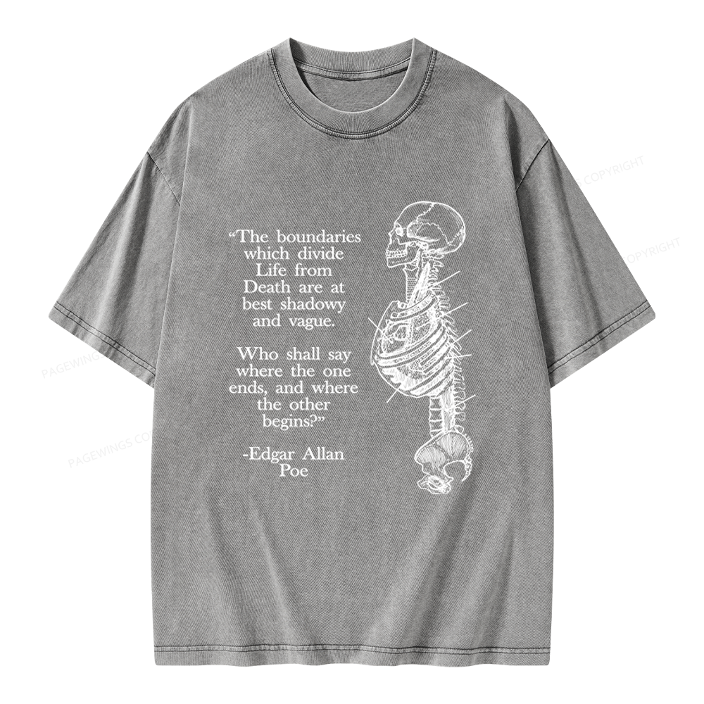 Pagewings Poe Quote Unisex Washed T-shirt