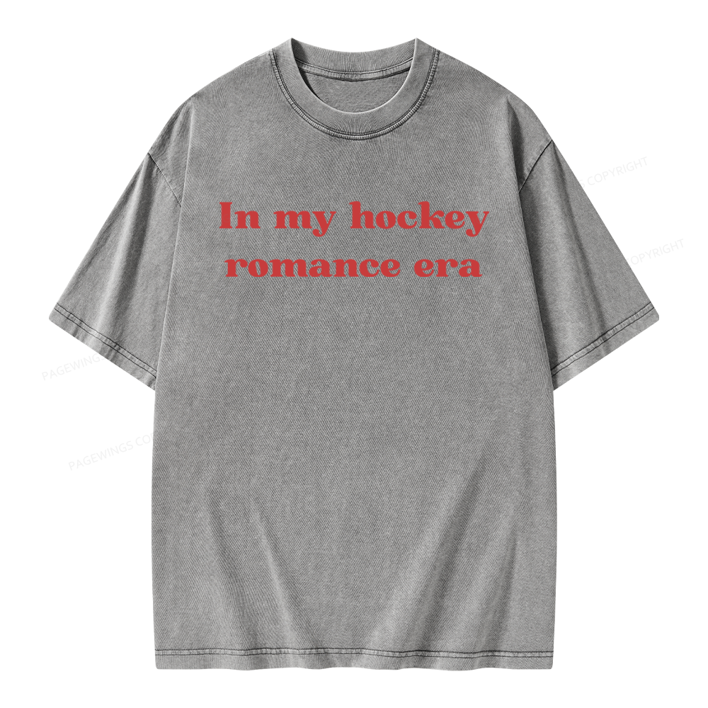 Pagewings Hockey Romance Unisex Washed T-shirt