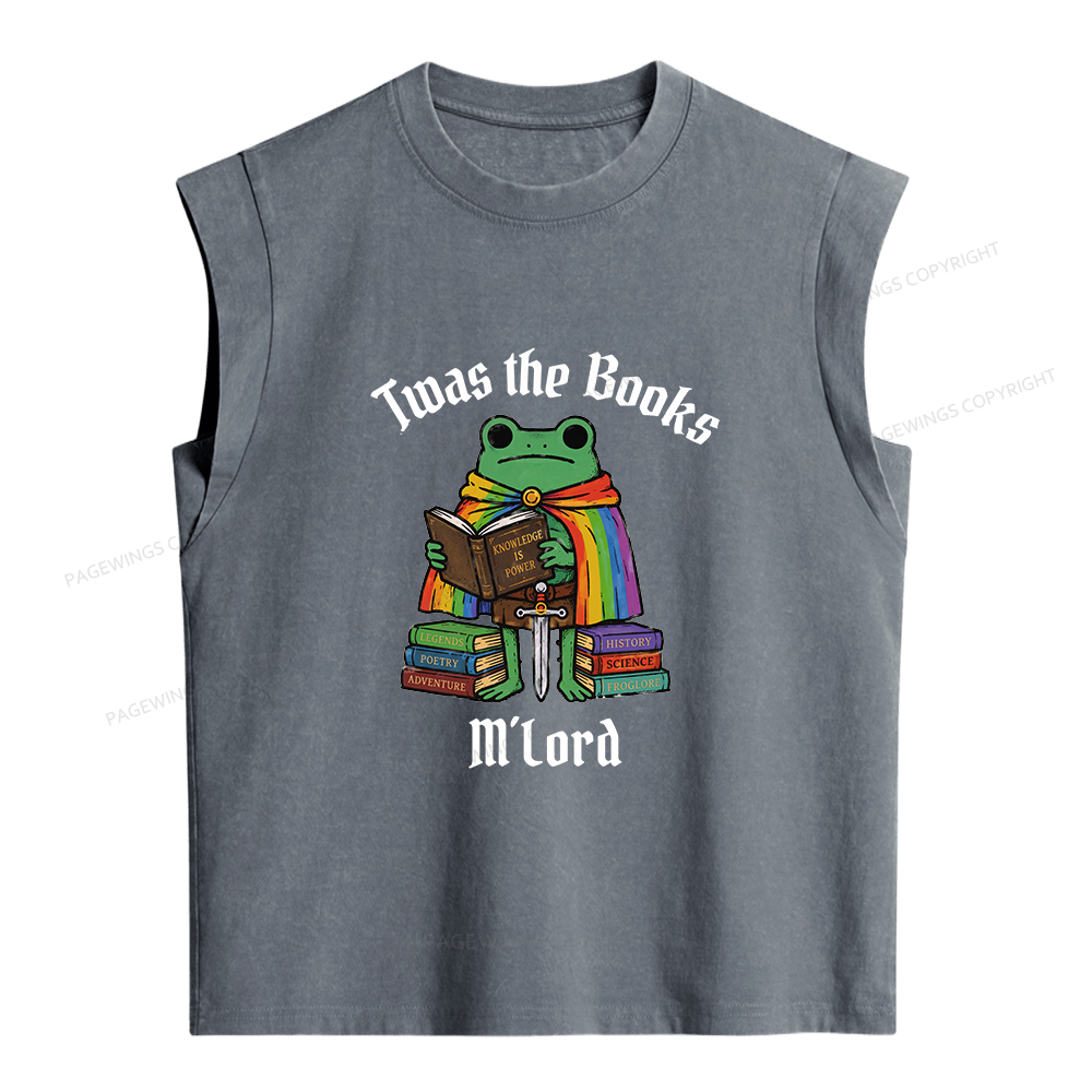 Pagewings Twas The Books Women's Washed Tank Top
