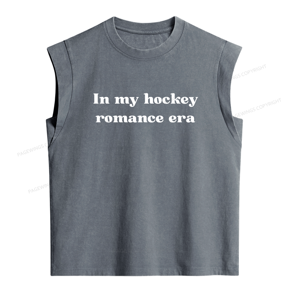 Pagewings In My Era of Hockey Romance Women's Washed Tank Top