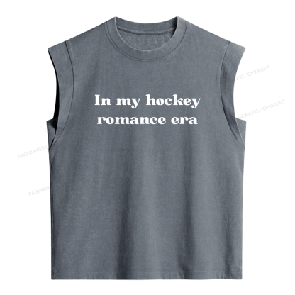 Pagewings In My Era of Hockey Romance Women's Washed Tank Top