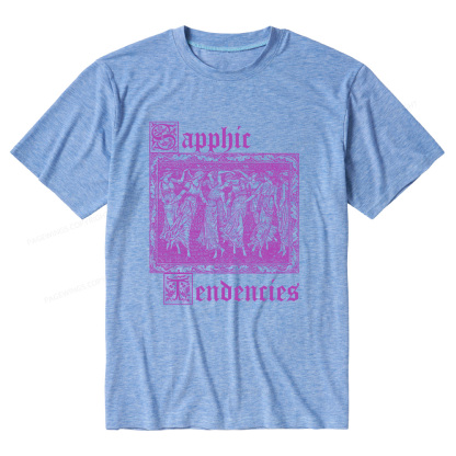 Pagewings Soft Sapphic Tendencies Unisex Heather T-Shirt