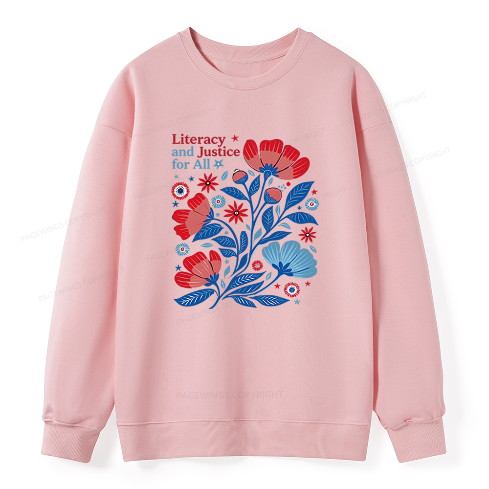 Pagewings Literacy and Justice for All Unisex Classic Sweatshirt