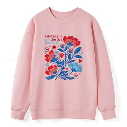 Pagewings Literacy and Justice for All Unisex Classic Sweatshirt