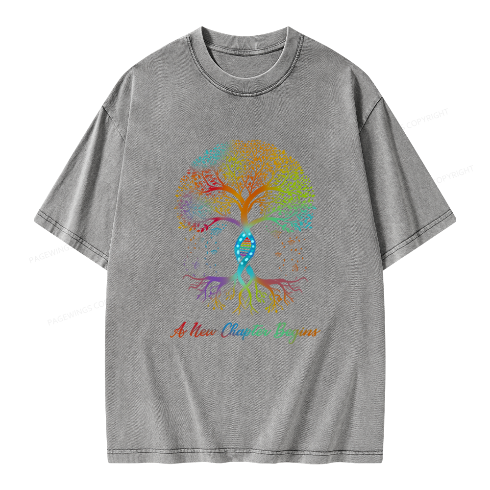 Pagewings A New Chapter Begins Unisex Washed T-shirt