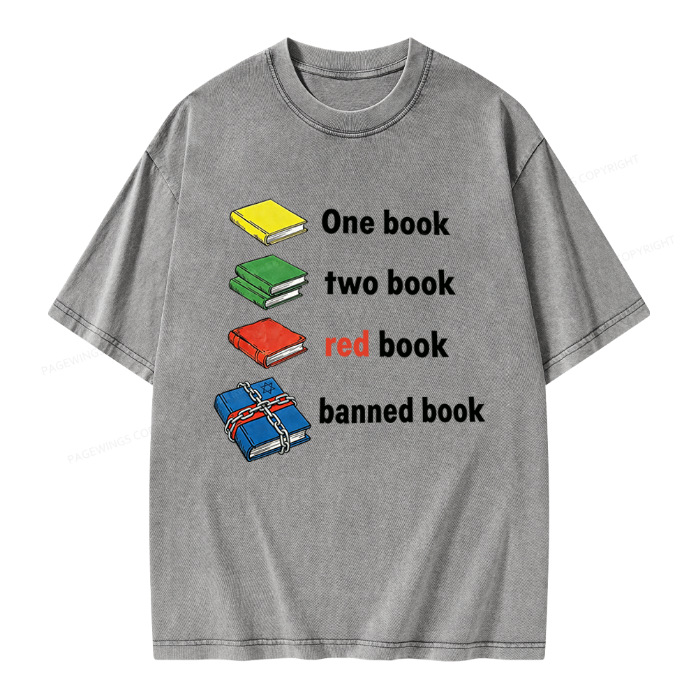 Pagewings Banned Book Unisex Washed T-shirt