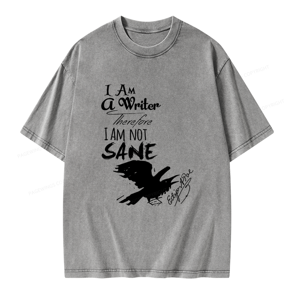 Pagewings Macabre Literary Unisex Washed T-shirt