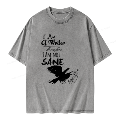 Pagewings Macabre Literary Unisex Washed T-shirt