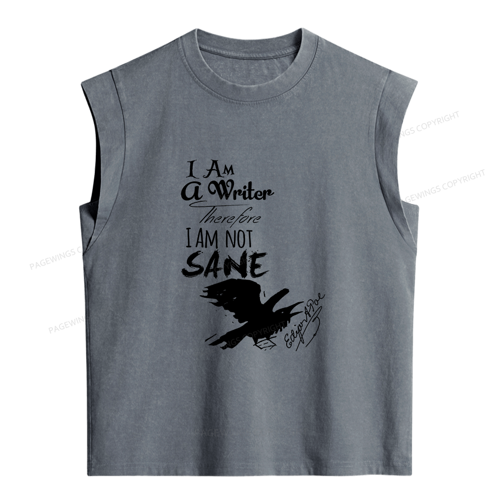 Pagewings Horror Macabre Literary Women's Washed Tank Top