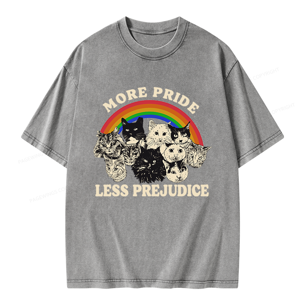 Pagewings More Pride Less Prejudice Unisex Washed T-shirt