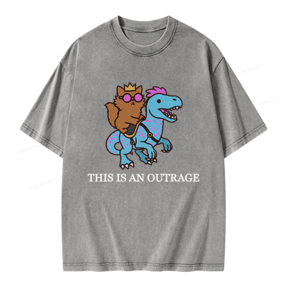 Pagewings This Is An Outrage Unisex Washed T-shirt