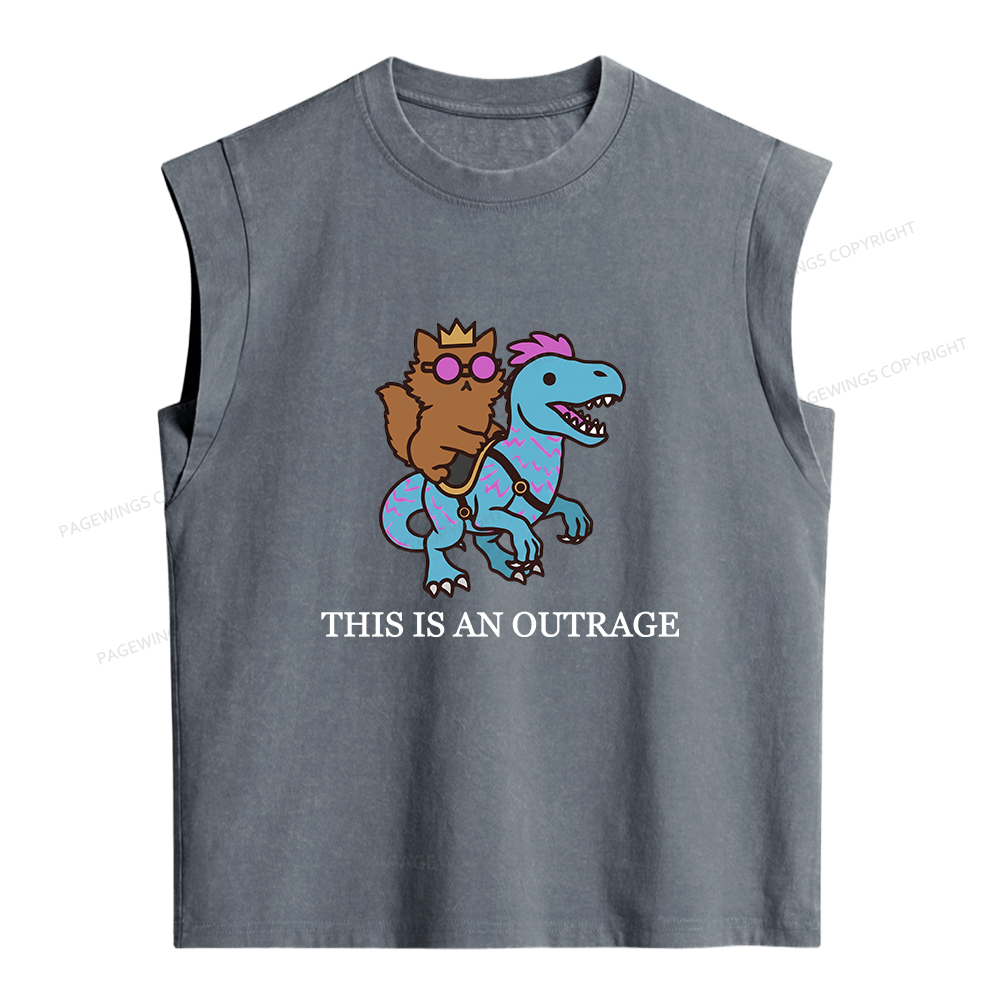 Pagewings This Is An Outrage Women's Washed Tank Top