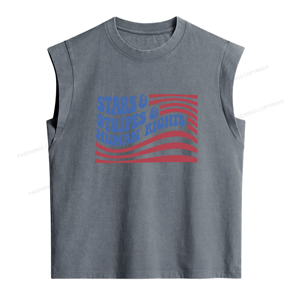 Pagewings Human Rights Women's Washed Tank Top