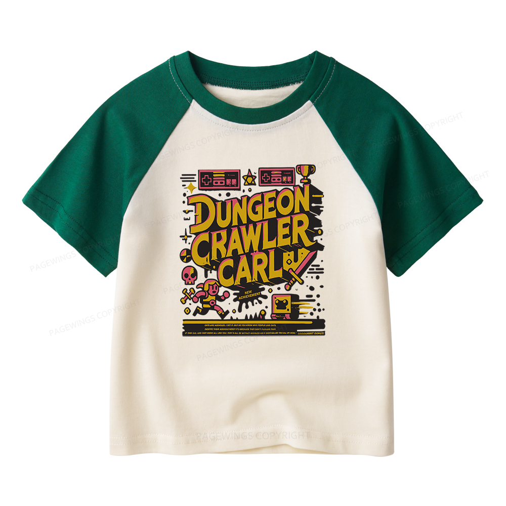 Pagewings Book New Achievement Kids Raglan T-shirt 