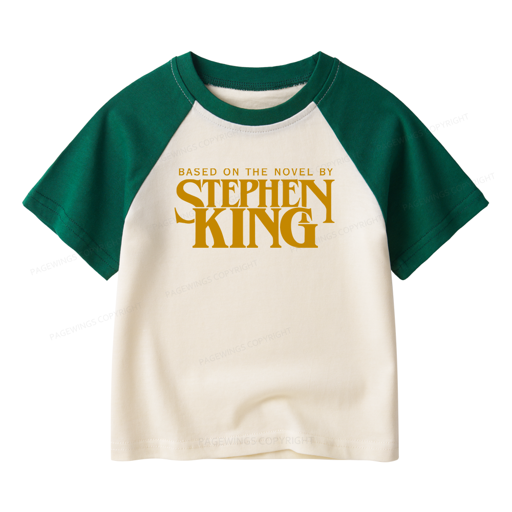 Pagewings Based On A Novel By Horror Writer Kids Raglan T-shirt 
