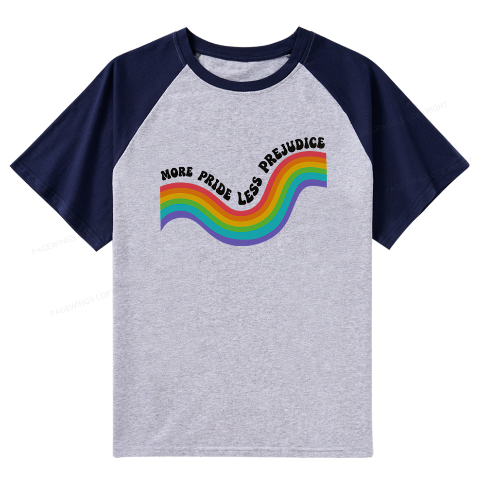 Pagewings More Pride Less Prejudice Raglan T-shirt