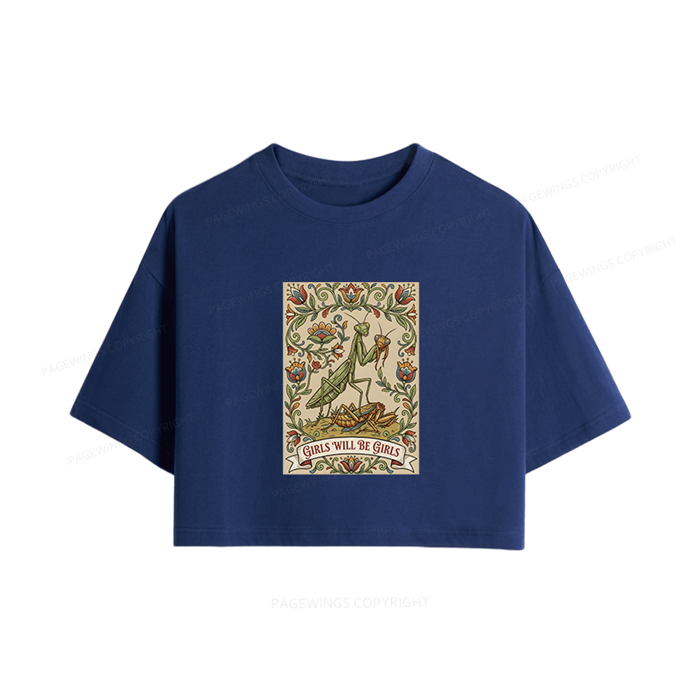 Pagewings Girls Will Be Girls Women Crop Tops