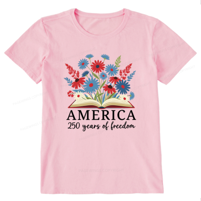 Pagewings Floral Patriotic America 250 Unisex Classic T-shirt
