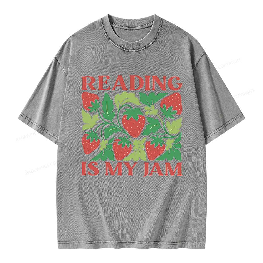 Pagewings Reading Is My Jam Unisex Washed T-shirt