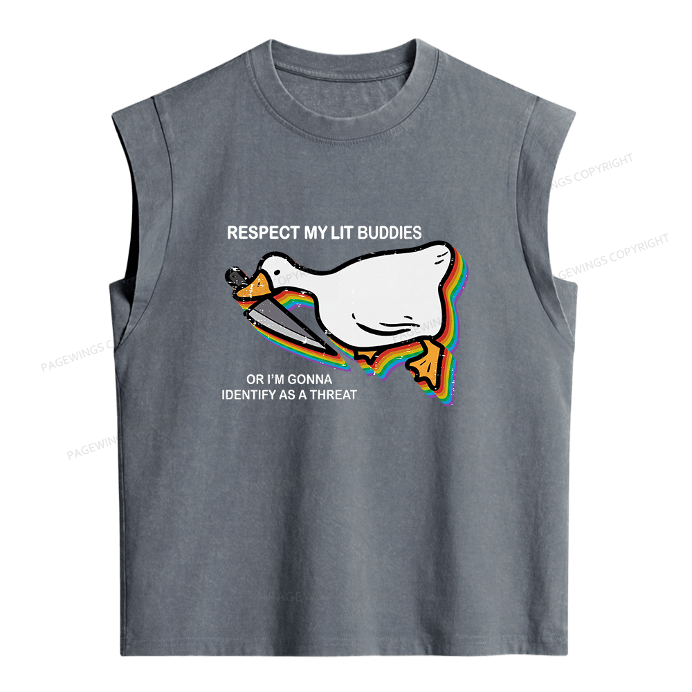 Pagewings Silly Goose Ally Pride Women's Washed Tank Top