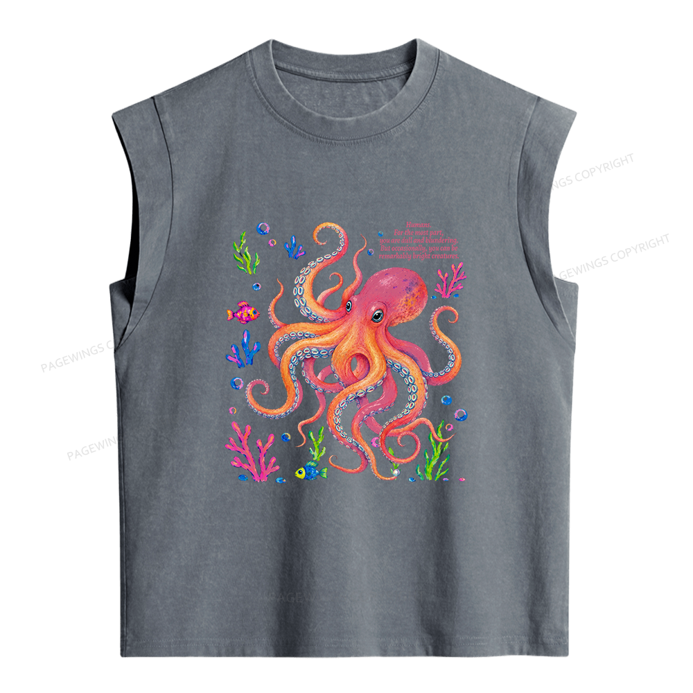 Pagewings Literary Quote Women's Washed Tank Top