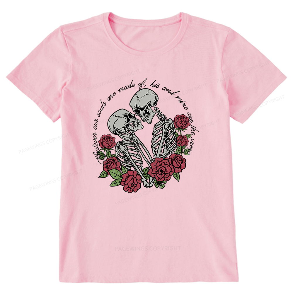 Pagewings Gothic Romance Skeleton Lovers Unisex Classic T-shirt