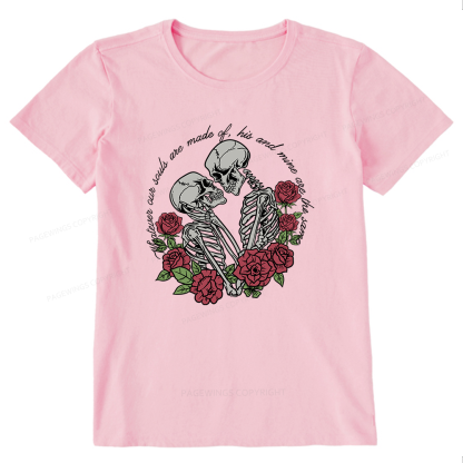 Pagewings Gothic Romance Skeleton Lovers Unisex Classic T-shirt