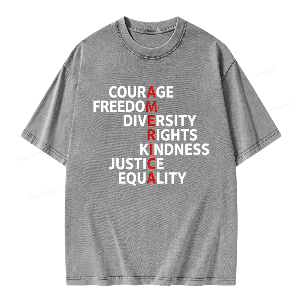 Pagewings Human Rights Unisex Washed T-shirt