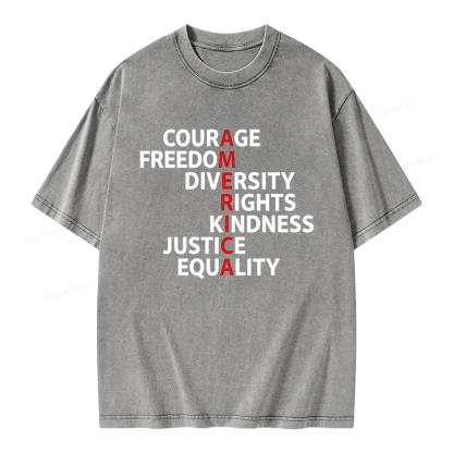 Pagewings Human Rights Unisex Washed T-shirt
