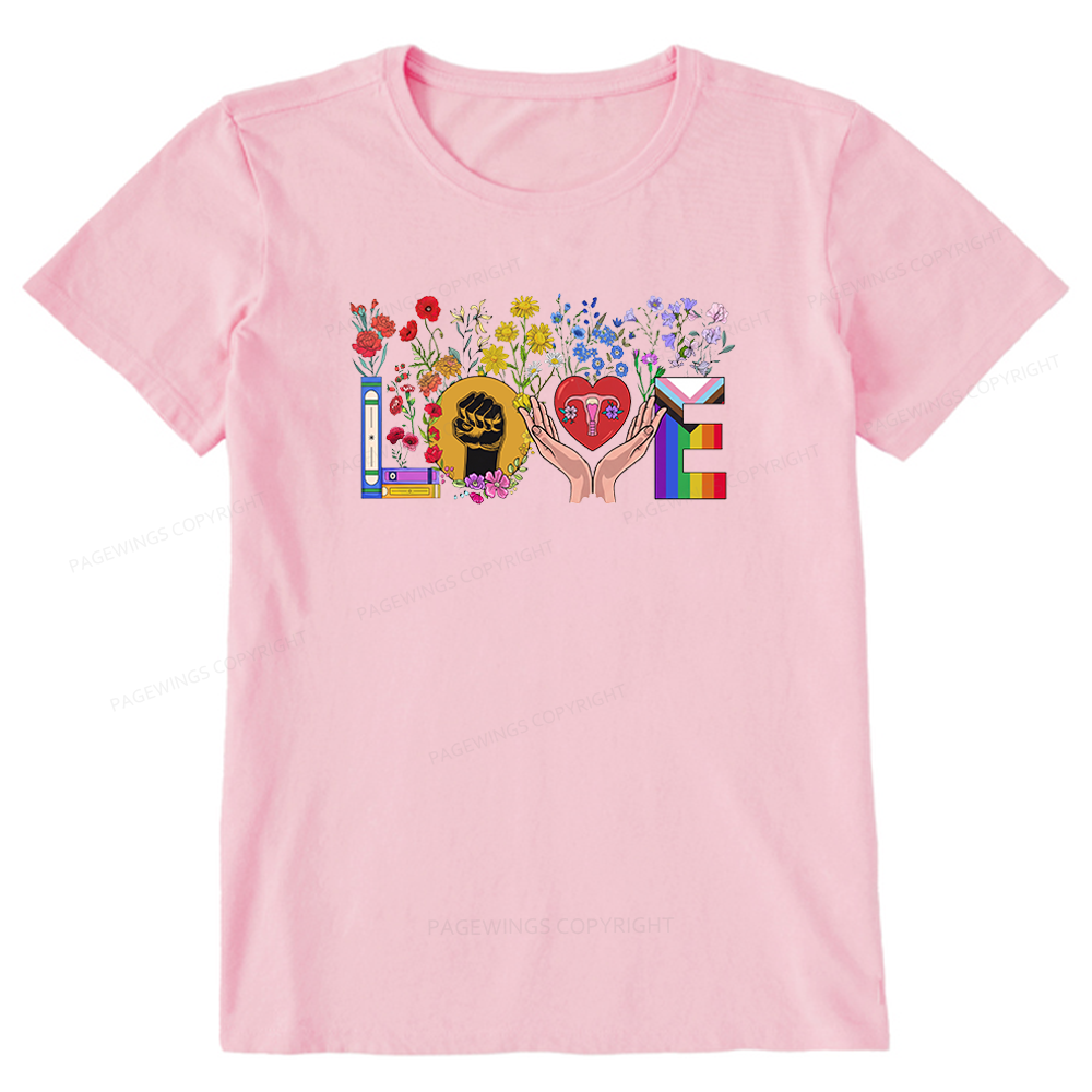 Pagewings Floral Love Human Rights Unisex Classic T-shirt