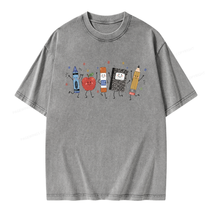 Pagewings Back To School Unisex Washed T-shirt