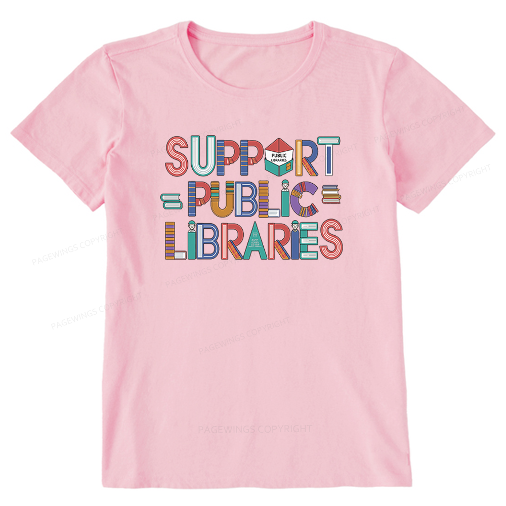 Pagewings Support Public Libraries Unisex Classic T-shirt