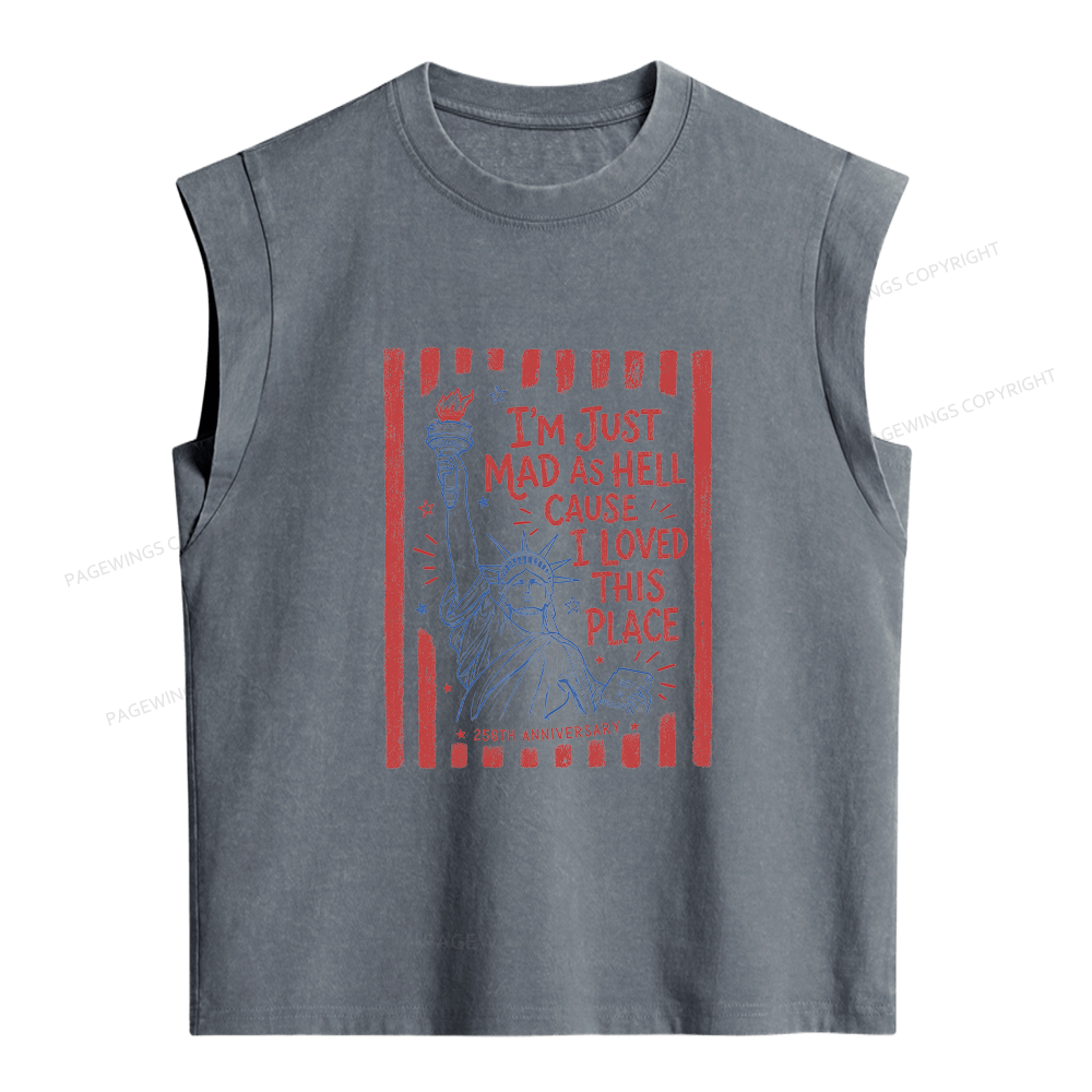 Pagewings I’m Just Mad As Hell 250th Women's Washed Tank Top