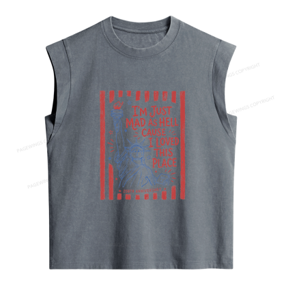 Pagewings I’m Just Mad As Hell 250th Women's Washed Tank Top